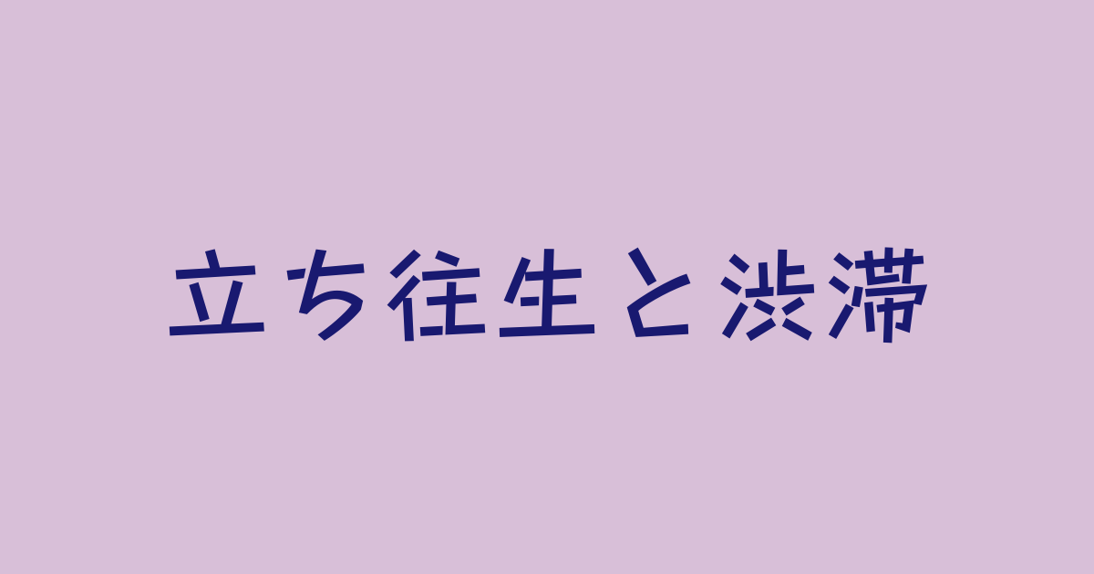 立ち往生と渋滞