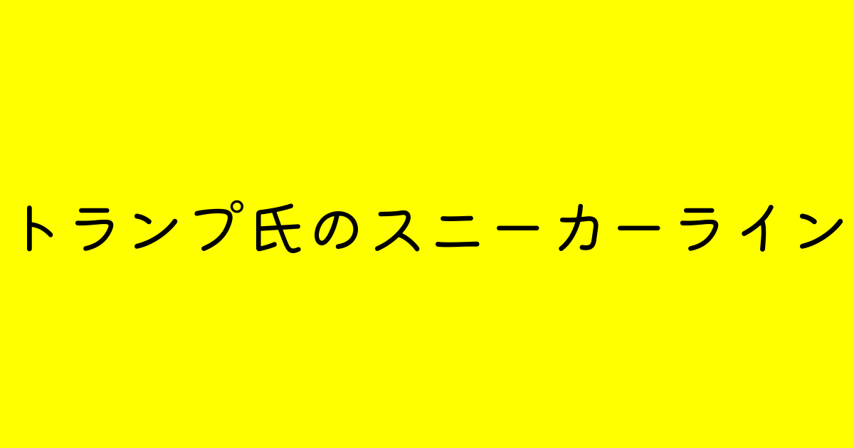 トランプ氏のスニーカーアイン