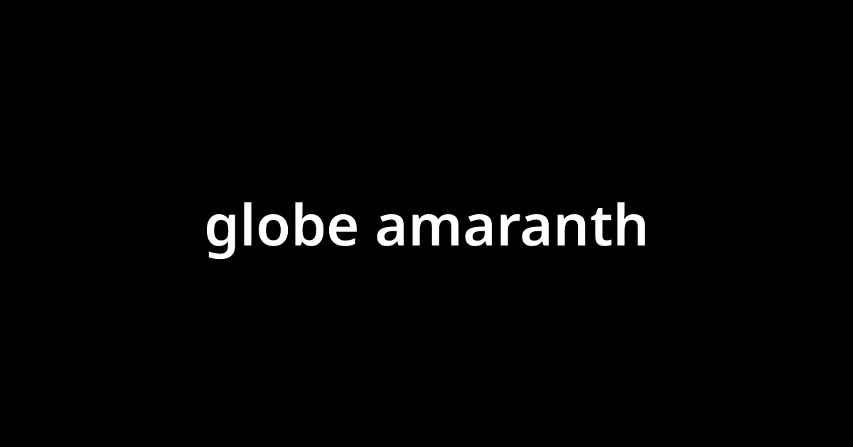 グロウブ アマランス Globe Amaranth とは カタカナ語の意味 発音 類語辞典