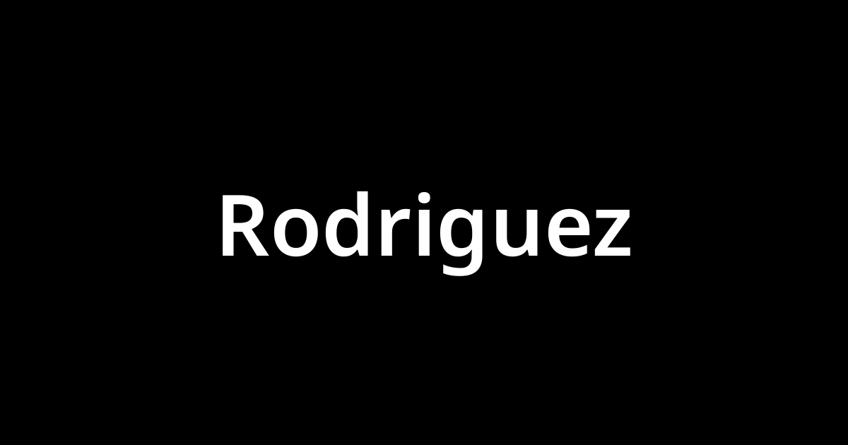 Rodriguez を含む有名外国人の苗字 名前一覧と発音