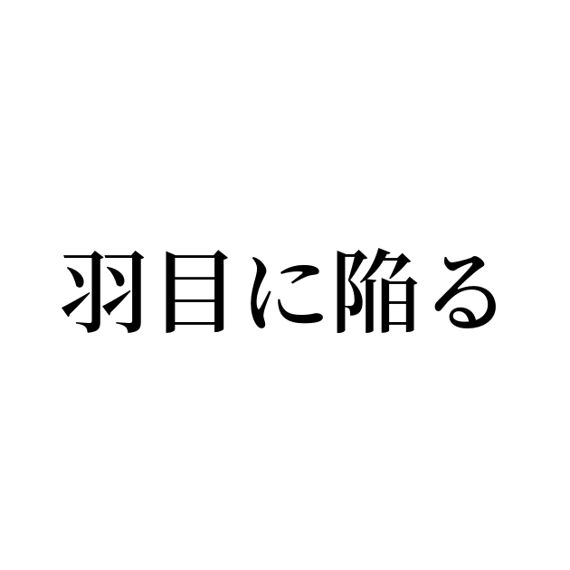 羽目 に 陥る 例文