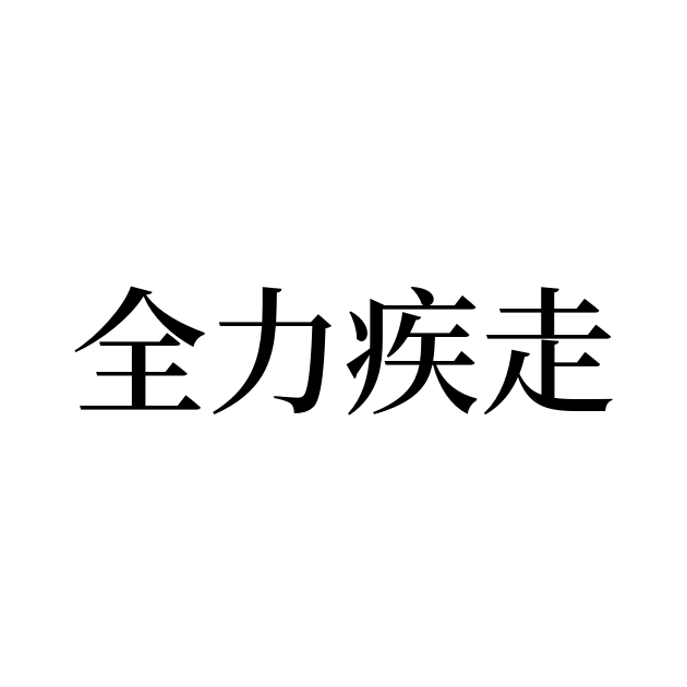 全力疾走 の書き方 書き順 画数 縦書き文字練習帳