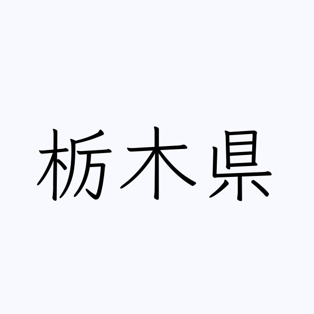 栃木県 の書き方 書き順 画数 縦書き文字練習帳